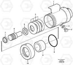 16770 Damping cylinder A25D S/N 13001 -, Volvo Construction Equipment