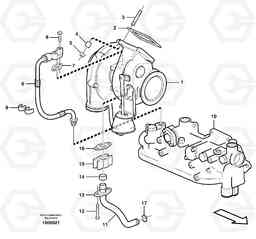 14178 Turbocharger with fitting parts A25D S/N 13001 -, Volvo Construction Equipment