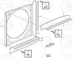 15058 Fan shroud, Intercooler A25D S/N 13001 -, Volvo Construction Equipment