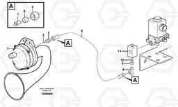 370 Air system, horn A30D S/N 12001 - S/N 73000 - BRA, Volvo Construction Equipment