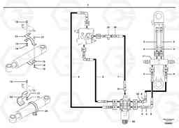 102352 Hydraulic circuit ( balancing valve / offset cylinder ) EC70VV TYPE 233, Volvo Construction Equipment