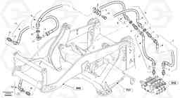 17090 Lines to attachment mounting plate L30B TYPE 182, 183, 185 SER NO 3000 -, Volvo Construction Equipment