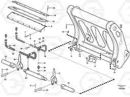 38450 Tool bar. L220E SER NO 2001 - 3999, Volvo Construction Equipment