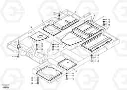 6671 Hatches under engine, hydr.pumps, cooler, m.valve and fuel tank. EC240B SER NO INT 12641- EU & NA 80001-, Volvo Construction Equipment