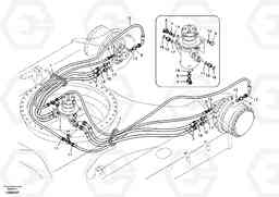45537 Turning joint line, turning joint to travel motor EC240B SER NO INT 12641- EU & NA 80001-, Volvo Construction Equipment