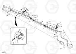 53313 Working hydraulic, bucket cylinder on long dipper arm EC240B, Volvo Construction Equipment