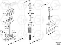 48580 Working hydraulic, remote control valve pedal for hammer and shear EW145B PRIME S/N 15001-, Volvo Construction Equipment