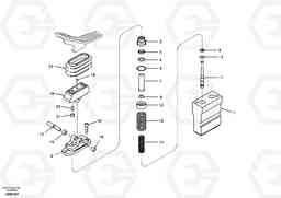 40165 Working hydraulic, remote control valve pedal for hammer and shear EC240B, Volvo Construction Equipment