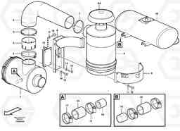 68025 Oil-bath precleaner. L220E SER NO 2001 - 3999, Volvo Construction Equipment