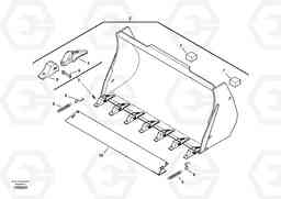 9615 Bucket with teeth L25B TYPE 175, S/N 0500 - TYPE 176, S/N 0001 -, Volvo Construction Equipment