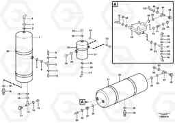 101078 Compressed-air reservoir with fitting parts A30D S/N 12001 - S/N 73000 - BRA, Volvo Construction Equipment