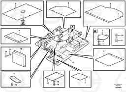 17286 Hatches under engine, hydr.pumps, cooler, m.valve and fuel tank. EW160B, Volvo Construction Equipment