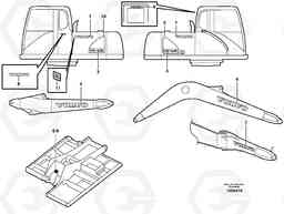 37961 Stripes, outer location EW160B, Volvo Construction Equipment