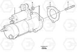 60004 Starter motor with assembling details A25E, Volvo Construction Equipment