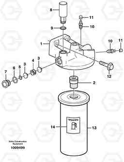 55815 Fuel filter L180E S/N 5004 - 7398 S/N 62501 - 62543 USA, Volvo Construction Equipment