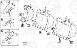 52768 Bucket, straight with teeth BL71, Volvo Construction Equipment