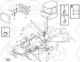 58236 Cable harnesses, front A25D S/N 13001 -, Volvo Construction Equipment