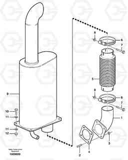 36956 Exhaust system L50E BRAZIL, S/N 71001 -, Volvo Construction Equipment