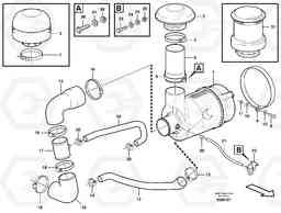 82359 Air filter with fitting parts L50E BRAZIL, S/N 71001 -, Volvo Construction Equipment