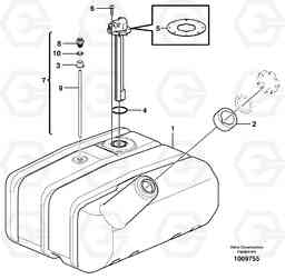 36732 Fuel tank L50E BRAZIL, S/N 71001 -, Volvo Construction Equipment