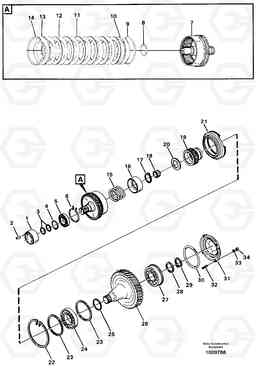 43005 Coupling 3:rd 3-speed Gear Transmission L30 L30, Volvo Construction Equipment