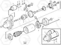 39521 Starter motor with assembling details L45F, Volvo Construction Equipment