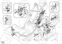 22065 Working hydraulic, 2nd boom cylinder on adjustable boom EC210B, Volvo Construction Equipment