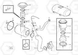 89675 Air filter with fitting parts L150E S/N 8001 -, Volvo Construction Equipment