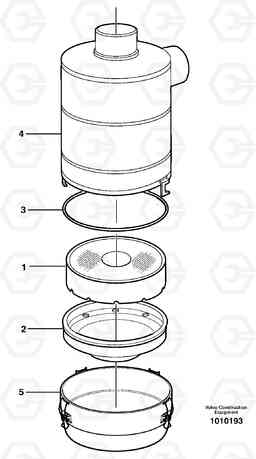82865 Air filter. L110E S/N 1002 - 2165 SWE, 60001- USA,70201-70257BRA, Volvo Construction Equipment