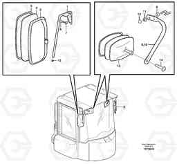 88946 Rear view mirror L50E BRAZIL, S/N 71001 -, Volvo Construction Equipment