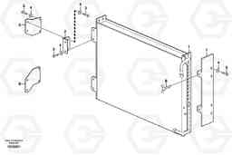 17893 Condenser for cooling agent R134a with fitting parts. EW180B, Volvo Construction Equipment