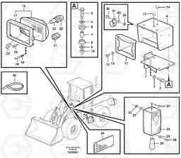 90972 Lighting, front L50E BRAZIL, S/N 71001 -, Volvo Construction Equipment