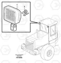 40844 Work lights, rear L50E BRAZIL, S/N 71001 -, Volvo Construction Equipment