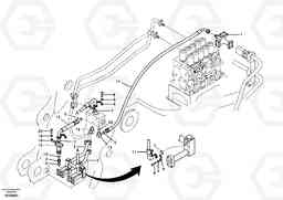 7649 Hydraulic system, control valve to boom and swing EC460B SER NO INT 11515- EU&NA 80001-, Volvo Construction Equipment