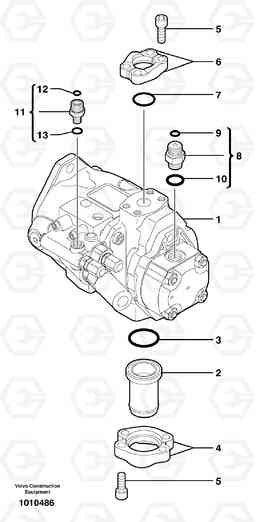 74436 Pump installation ECR28 TYPE 601, Volvo Construction Equipment