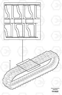 43692 Rubber tracks ECR38 TYPE 602, Volvo Construction Equipment