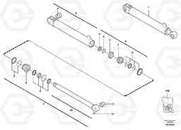 33177 Boom offset cylinder ECR38 TYPE 602, Volvo Construction Equipment