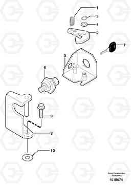 6683 Lock ( engine coverage ) ECR38 TYPE 602, Volvo Construction Equipment