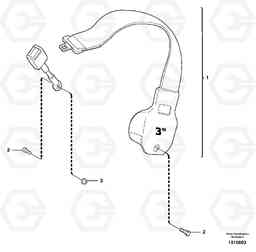 7017 Safety belt ECR38 TYPE 602, Volvo Construction Equipment