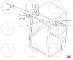 68005 Front headlight on cab ECR28 TYPE 601, Volvo Construction Equipment