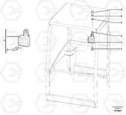 75317 Front headlight on canopy ECR28 TYPE 601, Volvo Construction Equipment