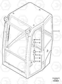 61878 Equipped cabin ECR38 TYPE 602, Volvo Construction Equipment