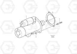 12913 Starter motor with assembling details L150E S/N 8001 -, Volvo Construction Equipment