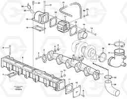 95086 Inlet manifold and exhaust manifold EC210B, Volvo Construction Equipment