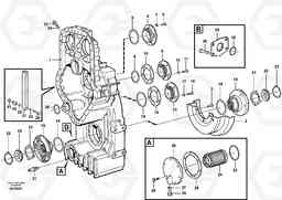 100386 Transfer case, housing and covers L150E S/N 8001 -, Volvo Construction Equipment