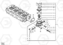 17628 Thermostat housing ECR58, Volvo Construction Equipment