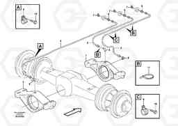 1401 Lubricant lines for planet shaft L180E S/N 8002 - 9407, Volvo Construction Equipment