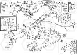 53610 Steering system. Lines, Control valve-cylinders L330D, Volvo Construction Equipment