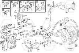 54705 Feed- and return lines - control valve L330D, Volvo Construction Equipment