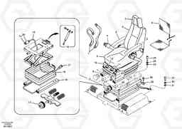 80458 Operator seat with fitting parts EC240B, Volvo Construction Equipment